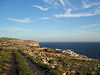 Malta - pohled na msto, kde se Blue Grotto nachz